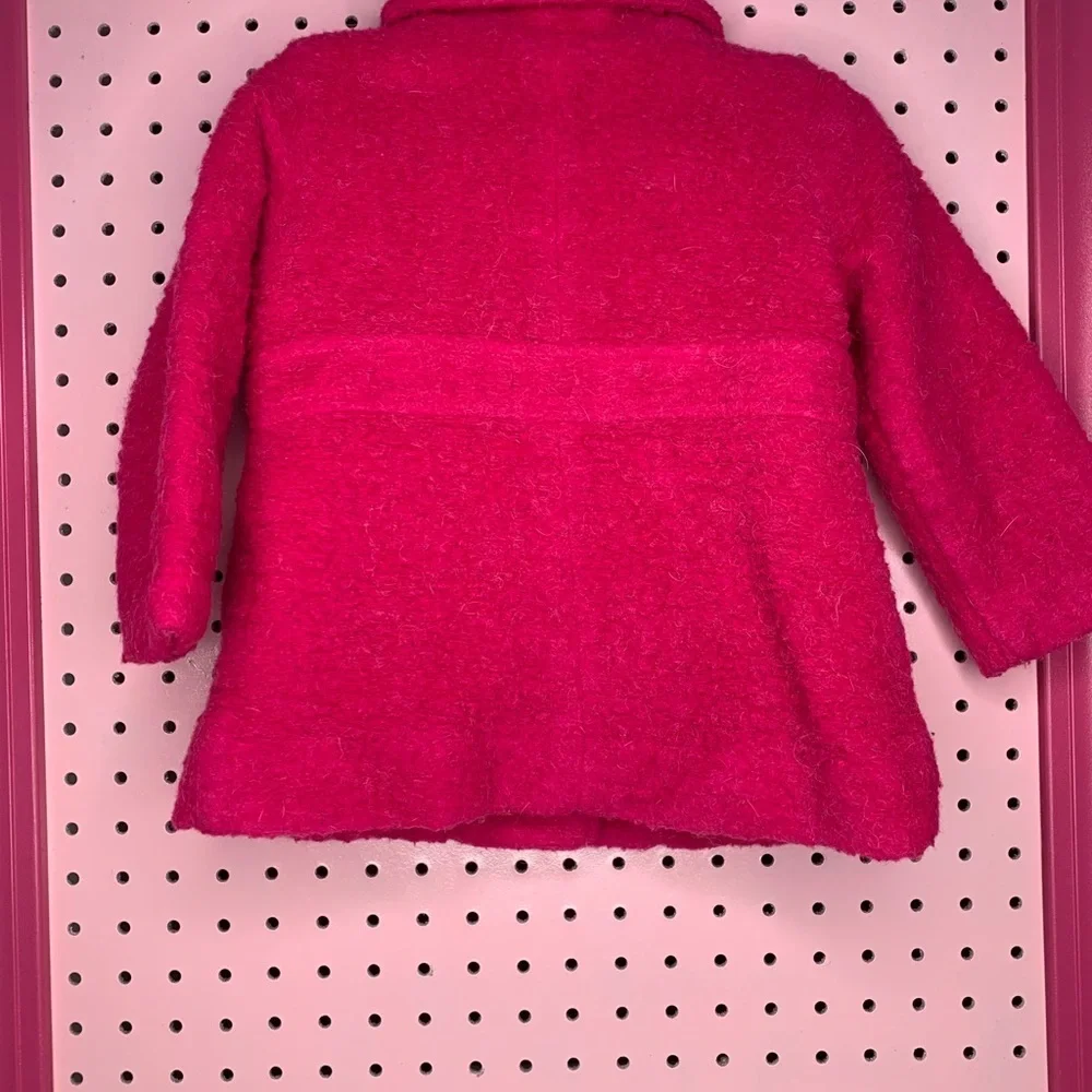 Gap Hot Pink Pea Coat. Size 12-18 Months. Great Condition. Gold Buttons